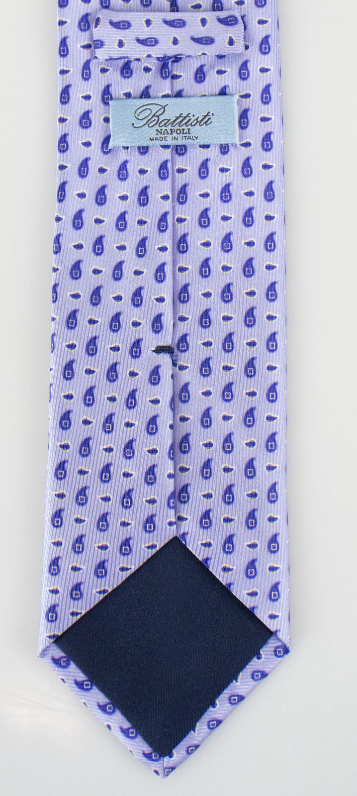 Battisti Napoli Paisley Pattern Neck Tie - Purple