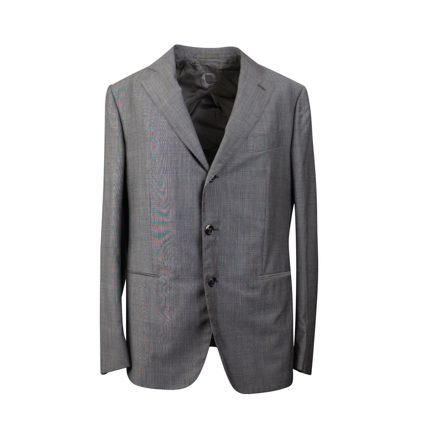 Light Grey Wool Single Breasted Suit