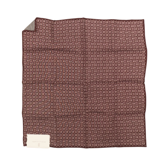 Maroon Polka Dot Print Pocket Square