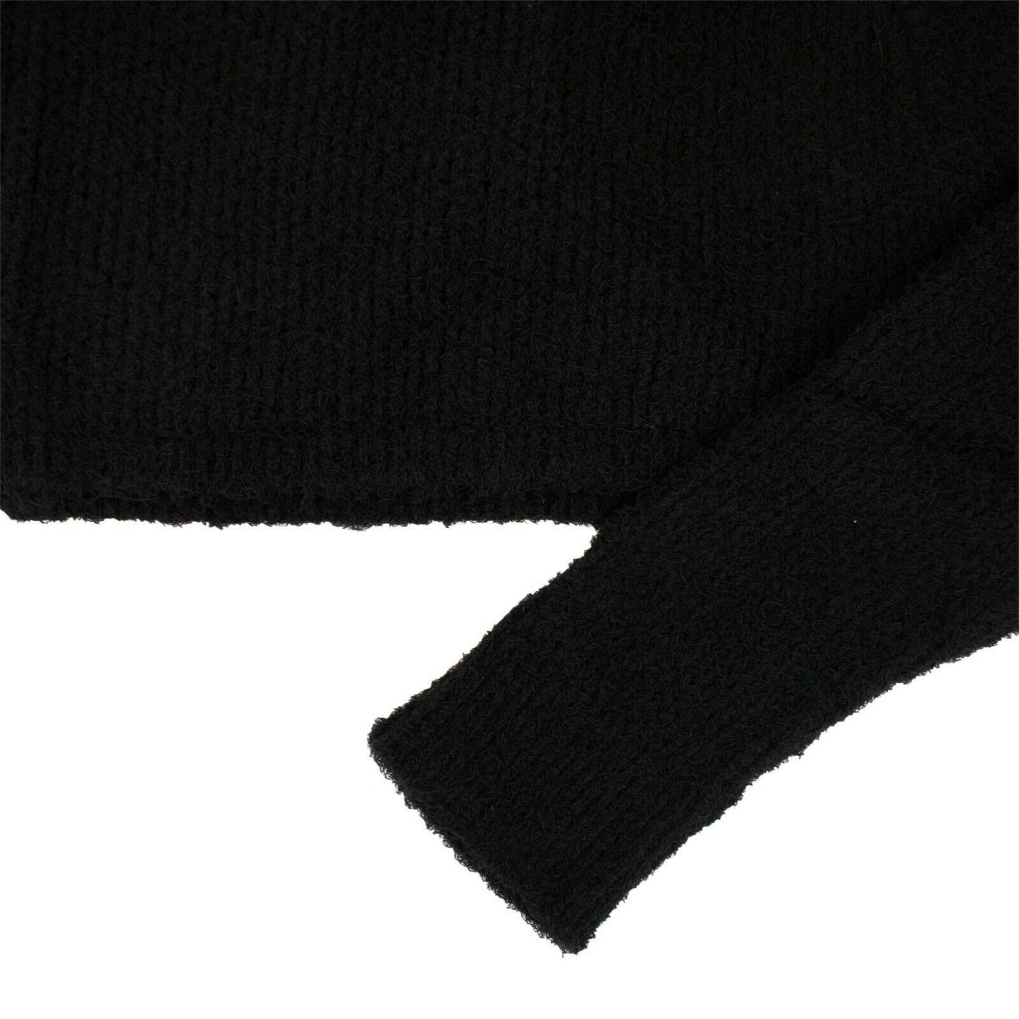 Unravel Project Cropped Crew Neck Sweater - Black